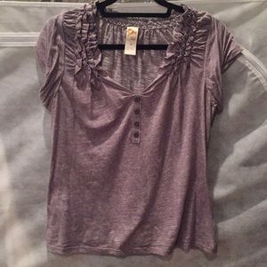 Gray top from Anthropologie